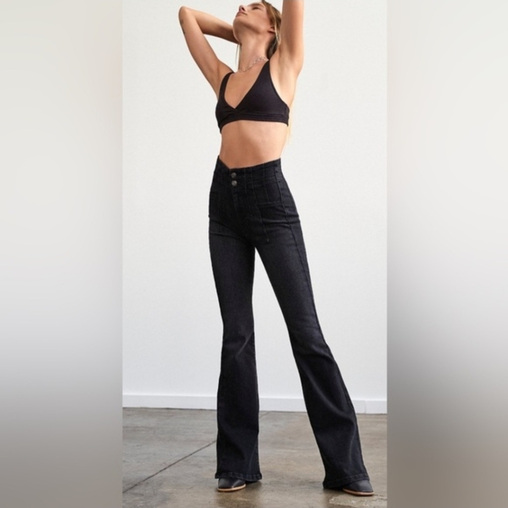 We The Free Black Flare Jeans